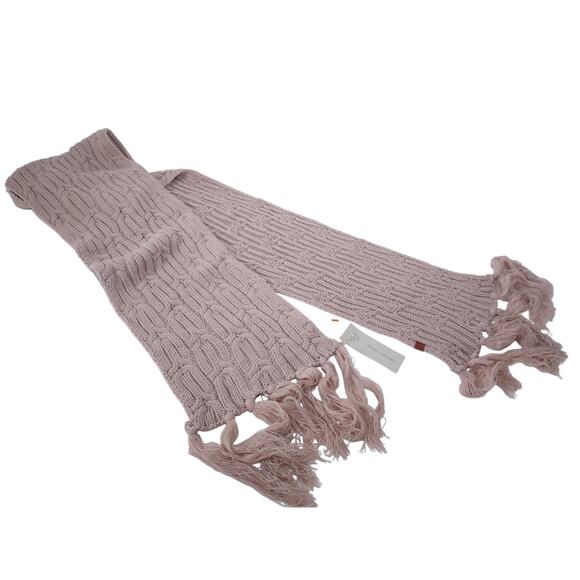 Bickley + Mitchell Amsterdam Knit Fringe Scarf - Dusty Rose - NWT - Picture 5 of 5